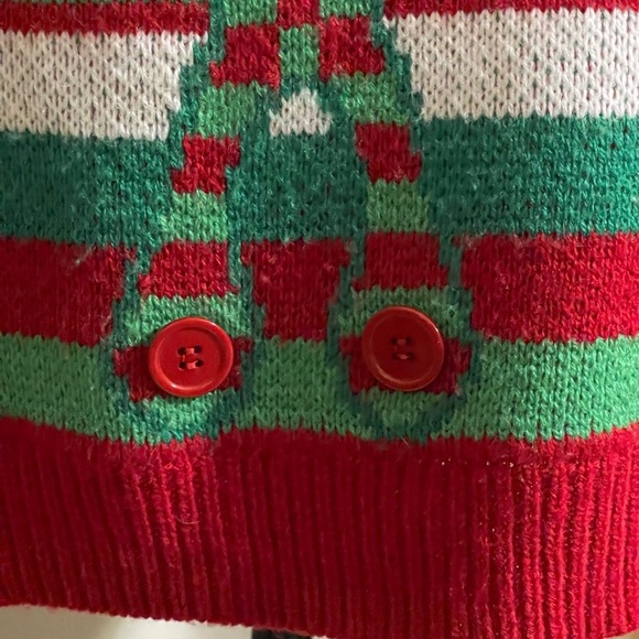 FESTIVE UGLY CHRISTMAS SWEATER TIE & SUSPENDERS SZ SM - Picture 9 of 12